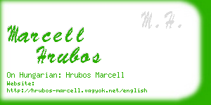 marcell hrubos business card